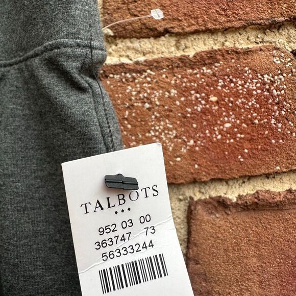 T By Talbots $70 Women Gray Stretch Knit Pull On Straight Ankle Pants XLP NEW - Picture 3 of 7